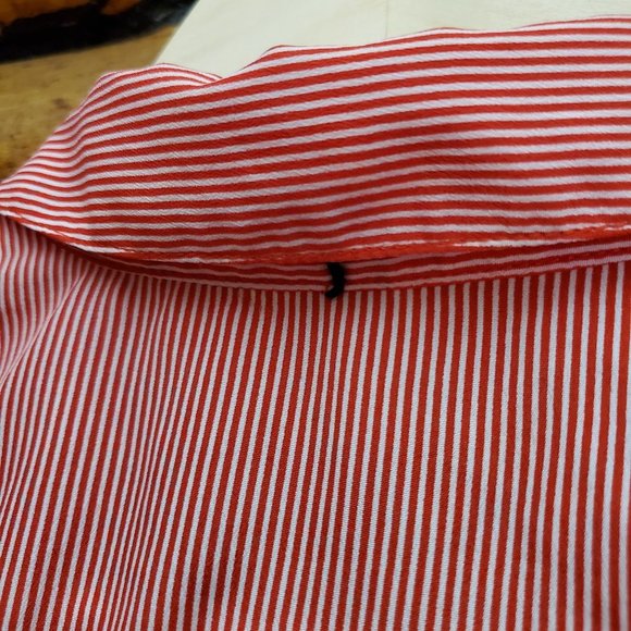 Pinstriped Button Up Sleeveless Blouse in Medium - Picture 5 of 8